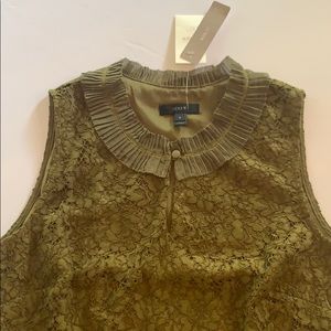 JCrew Sleeveless Lace Blouse NWT
